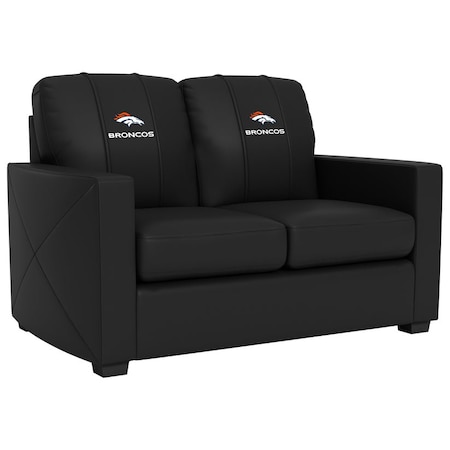 Dreamseat Silver Loveseat with Denver Broncos Secondary Logo XZ7759003LSCDBK-PSNFL20046